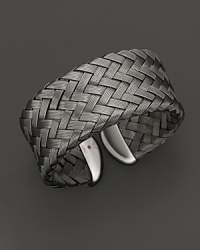 Bold, woven black sterling silver cuff by Roberto Coin.