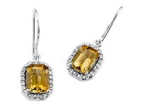 Genuine Citrine Earrings by Effy Collection® in 14 kt White Gold LIFETIME WARRANTY Genuine Citrine Earrings by Effy Collection® in 14 kt White Gold LIFETIME WARRANTY