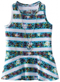 One Step Up Girls 2-6X Stripe Peplum Top, Aqua Crest, Large/6X One Step Up Girls 2-6X Stripe Peplum Top, Aqua Crest, Large/6X