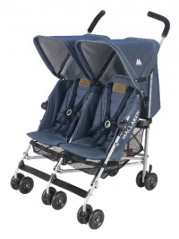 Maclaren Twin Triumph Stroller, Denim Maclaren Twin Triumph Stroller, Denim