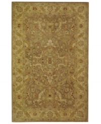 Embrace the antique beauty and the earthy elegance of this exquisite area rug from Safavieh. Tufted in India from pure wool, this rug emerges from the annals of antiquity to bring spectacular style and time-honored quality to your home. (Clearance) Embrace the antique beauty and the earthy elegance of this exquisite area rug from Safavieh. Tufted in India from pure wool, this rug emerges from the annals of antiquity to bring spectacular style and time-honored quality to your home. (Clearance)