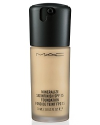 A fluid foundation that blends the natural light-reflecting properties of micro-minerals with a smooth satin finish. Provides a low-to-medium buildable coverage with a skin-flattering, slightly luminous look. Helps make your skin appear, radiant, healthy, re- energized. Contains vitamins A, C and E to help nurture and condition the skin. Provides everyday broad spectrum UVA/UVB SPF 15 sun protection. Long-wearing. Good for all skins. Especially suitable for normal-dry skins. A fluid foundation that blends the natural light-reflecting properties of micro-minerals with a smooth satin finish. Provides a low-to-medium buildable coverage with a skin-flattering, slightly luminous look. Helps make your skin appear, radiant, healthy, re- energized. Contains vitamins A, C and E to help nurture and condition the skin. Provides everyday broad spectrum UVA/UVB SPF 15 sun protection. Long-wearing. Good for all skins. Especially suitable for normal-dry skins.