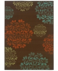 Add some pop to your porch or patio... and indoor floors, too! This Sphinx indoor/outdoor area rug features a modern, sumptuously colored floral-wreath pattern made from soft and durable polypropylene that's tough, weather-resistant and easy to clean. (Clearance) Add some pop to your porch or patio... and indoor floors, too! This Sphinx indoor/outdoor area rug features a modern, sumptuously colored floral-wreath pattern made from soft and durable polypropylene that's tough, weather-resistant and easy to clean. (Clearance)
