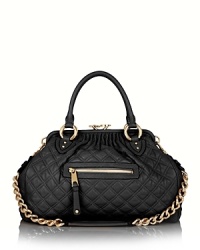 Classic and crave-inducing, Marc Jacob's quilted satchel is a luxe essential for style-setters of any generation. Classic and crave-inducing, Marc Jacob's quilted satchel is a luxe essential for style-setters of any generation.
