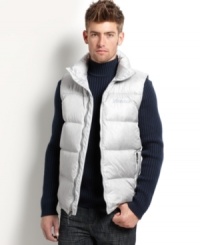 With a sleek, modern look, this down vest from Marmot makes the layering piece for brisk fall days. With a sleek, modern look, this down vest from Marmot makes the layering piece for brisk fall days.