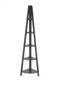 Home Star Espresso Corner Ladder Bookcase Home Star Espresso Corner Ladder Bookcase
