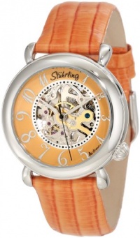 Stuhrling Original Women's 108.1215A9 Classic Wall Street Automatic Skeleton Orange Watch Stuhrling Original Women's 108.1215A9 Classic Wall Street Automatic Skeleton Orange Watch