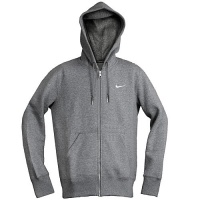 Mens Nike Classic Fleece Full Zip Hoodie Grey / White 404512-071 Size Large Mens Nike Classic Fleece Full Zip Hoodie Grey / White 404512-071 Size Large