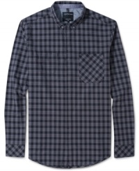Check please. Pop some pattern into your style this season with this shirt from Calvin Klein Jeans. Check please. Pop some pattern into your style this season with this shirt from Calvin Klein Jeans.