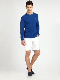 A summer classic fit for this season and beyond, shaped in a comfortable, classic fit that falls right above the knee, in cool, crisp cotton.Flat-front styleInseam, about 9CottonMachine washImported A summer classic fit for this season and beyond, shaped in a comfortable, classic fit that falls right above the knee, in cool, crisp cotton.Flat-front styleInseam, about 9CottonMachine washImported