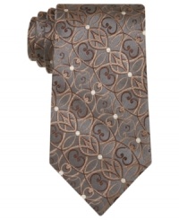 One to grow on. This Alfani skinny tie is is a welcome change to the usual rotation. One to grow on. This Alfani skinny tie is is a welcome change to the usual rotation.
