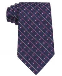Smart stripes combine with a statement pattern, making this Club Room tie a solid addition to any daytime rotation. Smart stripes combine with a statement pattern, making this Club Room tie a solid addition to any daytime rotation.
