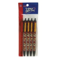 NFL Washington Redskins Disposable Black Ink Click Pens, 5-Pack NFL Washington Redskins Disposable Black Ink Click Pens, 5-Pack