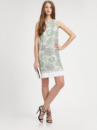 Muted florals highlight this A-line silk shift finished with sparkling sequin embellishment.Jewel necklineSleevelessFlat frontContrast hemAbout 19 from natural waistSilkDry cleanImportedModel shown is 5'10 (177cm) wearing US size 4.OUR FIT MODEL RECOMMENDS ordering true size. Muted florals highlight this A-line silk shift finished with sparkling sequin embellishment.Jewel necklineSleevelessFlat frontContrast hemAbout 19 from natural waistSilkDry cleanImportedModel shown is 5'10 (177cm) wearing US size 4.OUR FIT MODEL RECOMMENDS ordering true size.