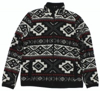 Lauren Active Women's Full Zip Fair Isle Fleece Jacket (Black Multi) (Medium) Lauren Active Women's Full Zip Fair Isle Fleece Jacket (Black Multi) (Medium)