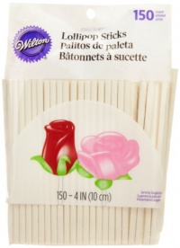 Wilton 1912-1001 4-Inch Lollipop Sticks, 150 Pack