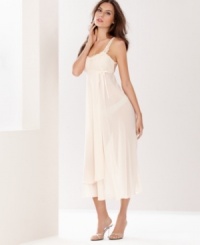 Flora Nikrooz's Bellini gown is sexy and sheer with a stylish tiered ruffle hem. Flora Nikrooz's Bellini gown is sexy and sheer with a stylish tiered ruffle hem.
