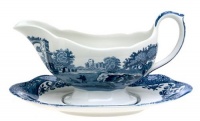 Spode Blue Italian Sauceboat and Stand Spode Blue Italian Sauceboat and Stand