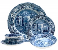 Spode Blue Italian Earthenware 5-Piece Dinnerware Place Setting With Cereal, Service for 1 Spode Blue Italian Earthenware 5-Piece Dinnerware Place Setting With Cereal, Service for 1