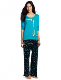 Hue Sleepwear Women's Double Face Jer Cocktail Pajama Set, Capri Brez, Large Hue Sleepwear Women's Double Face Jer Cocktail Pajama Set, Capri Brez, Large