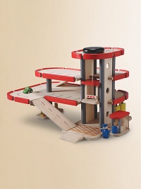 This busy parking garage is made entirely of recycled materials and is equipped with three floors of parking space, an elevator tower and a helipad for last minute arrivals. Set also includes a parking assistant figure, a car, a gas station and car washing machine For ages 3 and up About 7.5 lbs About 19¾W X 14¼H X 13¼D Keep dry Imported This busy parking garage is made entirely of recycled materials and is equipped with three floors of parking space, an elevator tower and a helipad for last minute arrivals. Set also includes a parking assistant figure, a car, a gas station and car washing machine For ages 3 and up About 7.5 lbs About 19¾W X 14¼H X 13¼D Keep dry Imported