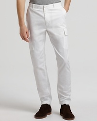 Paul Smith White Slim Fit Cargo Pants Paul Smith White Slim Fit Cargo Pants