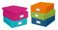 Whitmor 6754-491-5 Plastic Document Boxes Set of 5 Assorted Colors Whitmor 6754-491-5 Plastic Document Boxes Set of 5 Assorted Colors