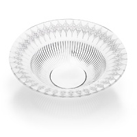 Artful adaptations of traditional trefoils and budded crosses found in the Gothic architecture of Venice adorn this sparkling crystal bowl from Lalique. Artful adaptations of traditional trefoils and budded crosses found in the Gothic architecture of Venice adorn this sparkling crystal bowl from Lalique.