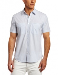 Calvin Klein Sportswear Men's Short Sleeve Mini Plaid Poplin Woven Shirt