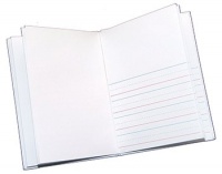 White Hardcover Blank Book With Primary Line Ruling, 8 x 6; no. ASH10701 White Hardcover Blank Book With Primary Line Ruling, 8 x 6; no. ASH10701