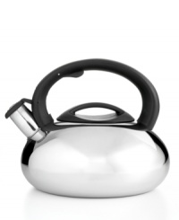 Perfect to a tea! Stunning satin stainless steel is the perfect starting place for the best brew of your favorite blend. A seamless rolled bottom and heat-resistant silicone trigger handle keep ease and convenience on your range. Perfect to a tea! Stunning satin stainless steel is the perfect starting place for the best brew of your favorite blend. A seamless rolled bottom and heat-resistant silicone trigger handle keep ease and convenience on your range.