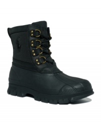 Rugged refinement. This boot from Ralph Lauren can handle the elements in style. Rugged refinement. This boot from Ralph Lauren can handle the elements in style.