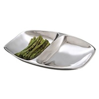 Sleek and subtly contemporary, the Marupa Divided Server by Todd Myers looks so good, you'll swear it makes your food tastier! Gently sloped sides and a sloop-shaped depression in the center lend architectural appeal to its gleaming metal alloy body. And because it holds up to three types of appetizer (or two appetizers and a dip), this server is your ally in your quest for an uncluttered dinner table. Give it as a wedding gift that will please any couple, no matter their aesthetic of choice, and watch the invites to future nuptials come pouring in. Sleek and subtly contemporary, the Marupa Divided Server by Todd Myers looks so good, you'll swear it makes your food tastier! Gently sloped sides and a sloop-shaped depression in the center lend architectural appeal to its gleaming metal alloy body. And because it holds up to three types of appetizer (or two appetizers and a dip), this server is your ally in your quest for an uncluttered dinner table. Give it as a wedding gift that will please any couple, no matter their aesthetic of choice, and watch the invites to future nuptials come pouring in.