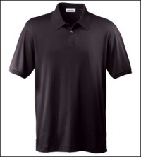 Calvin Klein Men's Short Sleeve Liquid Cotton Polo, Black, Large