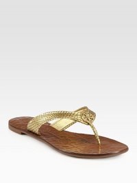 Artfully crafted staple characterized by gleaming metallic snake-print leather and a logo-embossed sole. Metallic snake-print leather upperLeather liningRubber solePadded insoleImported Artfully crafted staple characterized by gleaming metallic snake-print leather and a logo-embossed sole. Metallic snake-print leather upperLeather liningRubber solePadded insoleImported