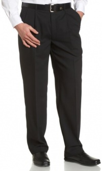 Louis Raphael LUXE Men's Washable 100% Wool Solid Pleated Hidden Extension Dress Pant Louis Raphael LUXE Men's Washable 100% Wool Solid Pleated Hidden Extension Dress Pant