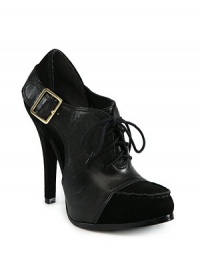 THE LOOKOval toeSuede and leather designOxford detailsSide cutoutsLace-up and buckle closurePadded insoleTHE FITSelf-covered heel, 5 (125mm)Self-covered platform, 1 (25mm)Compares to a 4 heel (100mm) THE MATERIALSuede and leather upperLeather lining and sole ORIGINImported THE LOOKOval toeSuede and leather designOxford detailsSide cutoutsLace-up and buckle closurePadded insoleTHE FITSelf-covered heel, 5 (125mm)Self-covered platform, 1 (25mm)Compares to a 4 heel (100mm) THE MATERIALSuede and leather upperLeather lining and sole ORIGINImported