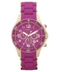 A stunning color combination lends instant style to this Marc by Marc Jacobs watch. A stunning color combination lends instant style to this Marc by Marc Jacobs watch.