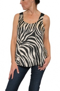 Women's Bailey 44 Cross Back Tank Top in Zebra Size L Women's Bailey 44 Cross Back Tank Top in Zebra Size L