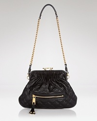 The mini trend proves hugely covetable with this quilted shoulder bag from Marc Jacobs. Perfectly sized for after-dark endeavors, this bag is a cute companion for dinner and drinks. The mini trend proves hugely covetable with this quilted shoulder bag from Marc Jacobs. Perfectly sized for after-dark endeavors, this bag is a cute companion for dinner and drinks.