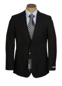 Kenneth Cole Mens 2 Button Black Blazer Sport Coat Jacket- Size 42L Kenneth Cole Mens 2 Button Black Blazer Sport Coat Jacket- Size 42L