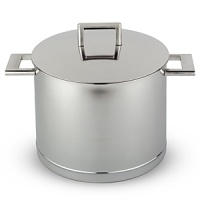John Pawson for Demeyere 8.5-qt. stockpot with lid. Exclusively at Bloomingdale's. Designer John Pawson's exceptional line of cookware combines functional sophistication, the highest design values and a seamless union of form and function. With 7 ply bonded construction and patented InductoSeal base for optimal distribution. Ideal for induction cooking. John Pawson for Demeyere 8.5-qt. stockpot with lid. Exclusively at Bloomingdale's. Designer John Pawson's exceptional line of cookware combines functional sophistication, the highest design values and a seamless union of form and function. With 7 ply bonded construction and patented InductoSeal base for optimal distribution. Ideal for induction cooking.