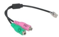 PC Headset 01-PC35-RJ9A to RJ9/RJ10 Adapter - Dual 3.5mm to RJ9 Headset Adapter, Not RJ11 PC Headset 01-PC35-RJ9A to RJ9/RJ10 Adapter - Dual 3.5mm to RJ9 Headset Adapter, Not RJ11