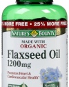 Nature's Bounty Organic Flaxseed Oil 1,200 mg Softgels, 100 ct