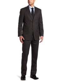 Louis Raphael Men's Side Vent Flat Front Alternate Stripe Suit