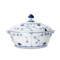 Royal Copenhagen Blue Fluted Plain Oval Soup Tureen Royal Copenhagen Blue Fluted Plain Oval Soup Tureen