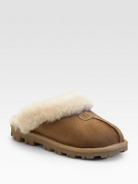 Pamper yourself with this luxe sheepskin slip-on, comfortably lined in plush shearling. Sheepskin upper Shearling lining Rubber sole ImportedOUR FIT MODEL RECOMMENDS ordering true whole size; ½ sizes should order the next whole size up. Pamper yourself with this luxe sheepskin slip-on, comfortably lined in plush shearling. Sheepskin upper Shearling lining Rubber sole ImportedOUR FIT MODEL RECOMMENDS ordering true whole size; ½ sizes should order the next whole size up.