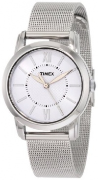 Timex Women's T2N679 Elevated Classics Dress Uptown Chic White Dial Mesh Bracelet Watch Timex Women's T2N679 Elevated Classics Dress Uptown Chic White Dial Mesh Bracelet Watch