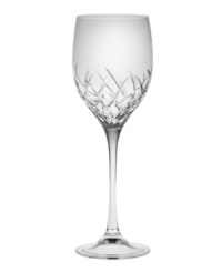 With a classic cut pattern in luxe crystal, the Duchesse Encore wine glass from Vera Wang commemorates special occasions in unforgettable style. With a classic cut pattern in luxe crystal, the Duchesse Encore wine glass from Vera Wang commemorates special occasions in unforgettable style.