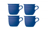 Emile Henry Mugs, Set of 4, Azure Blue Emile Henry Mugs, Set of 4, Azure Blue